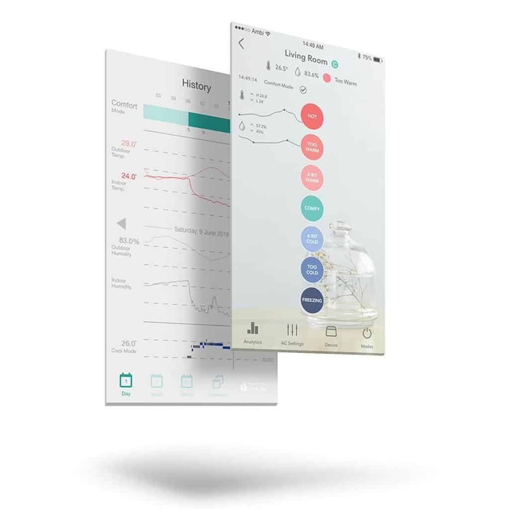 Tramite l'app di Ambi Climate è possibile inviare il proprio feedback al dispositivo, che regolerà automaticamente il clima della casa