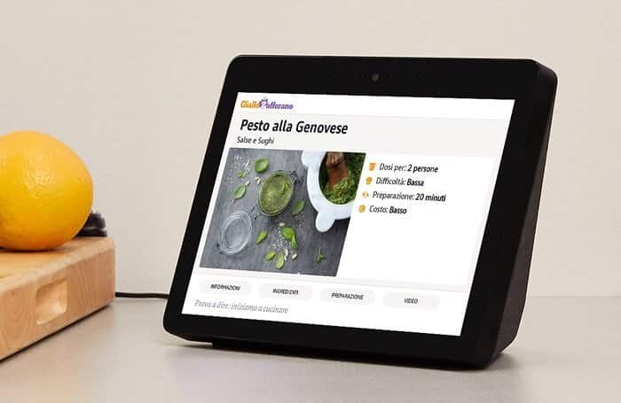vedere videoricette su amazon echo show con giallo zafferano (1)