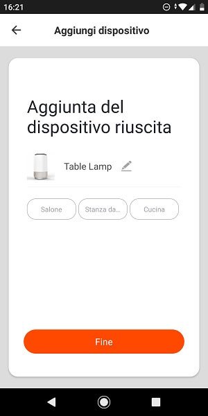 configurazione lampada tuyasmart flowfon